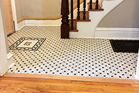 Tile Floor with Custom Door Mat Imbedded - Saratoga County